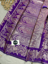 Indupriyaa Purple Dual Tone Handloom Soft Silk Saree With Rich Pallu